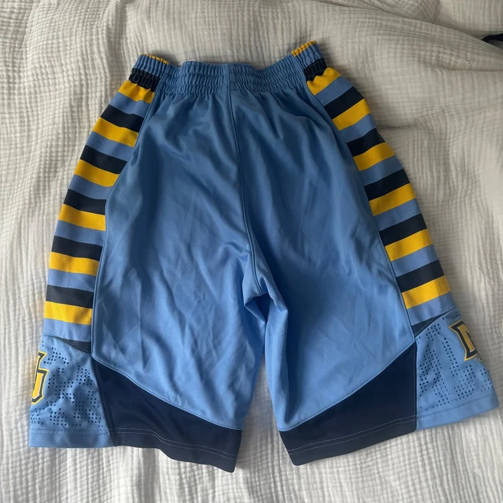 Jordan Marquette Golden Eagles Basketball Shorts Mens Medium Blue Yellow MU NCAA